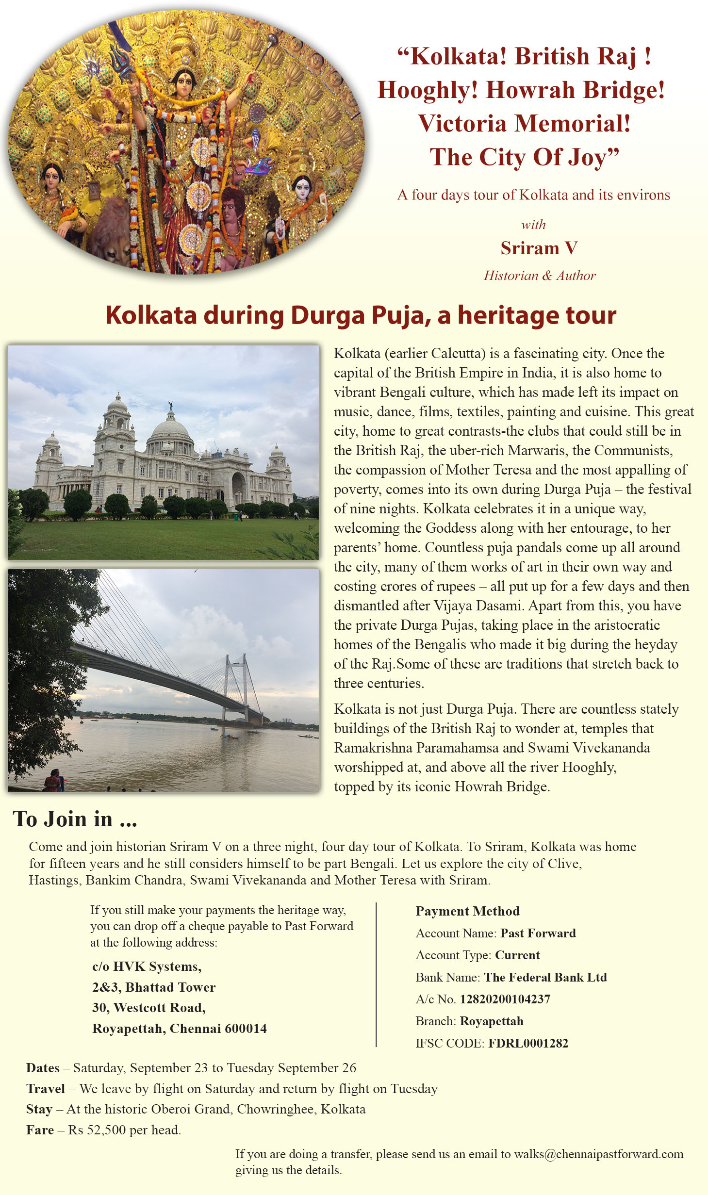 Heritage Tour of Kolkata during Durga Puja